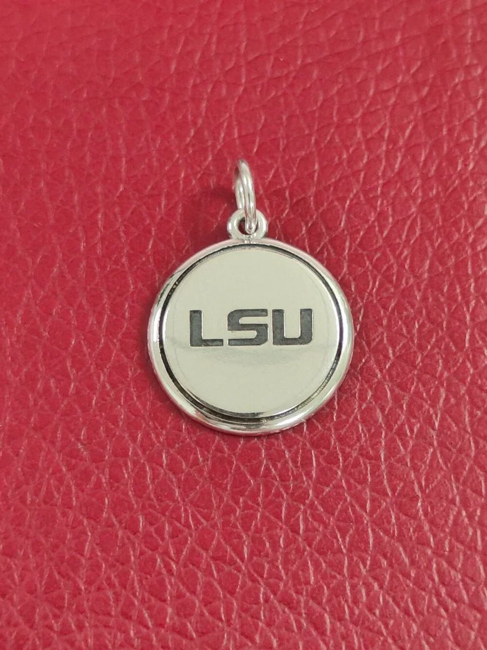 James Avery Louisiana State University Disc Charm Sterling Silver with box